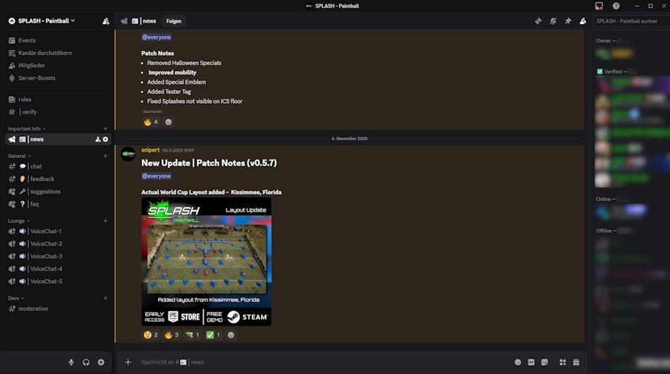 Multiplayer paintball match shaped by community feedback in SPLASH – Paintball