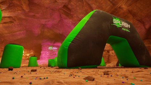 Scenario paintball map set in a cave environment